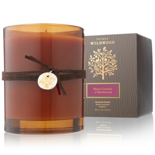Thymes Black Currant and Birchwood Candle