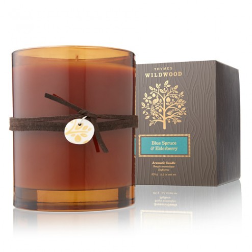 Thymes Blue Spruce and Elderberry Candle