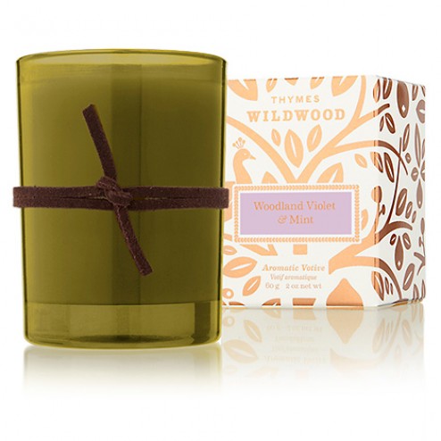 Thymes Woodland Violet and Mint Votive Candle