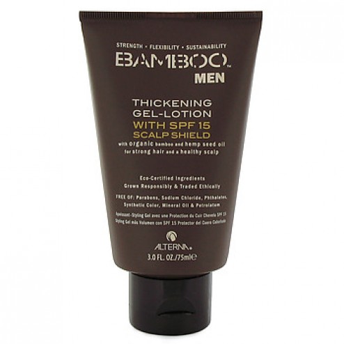 Alterna Bamboo Men Thickening Gel Lotion with SPF 15 Scalp Shield 3 Oz