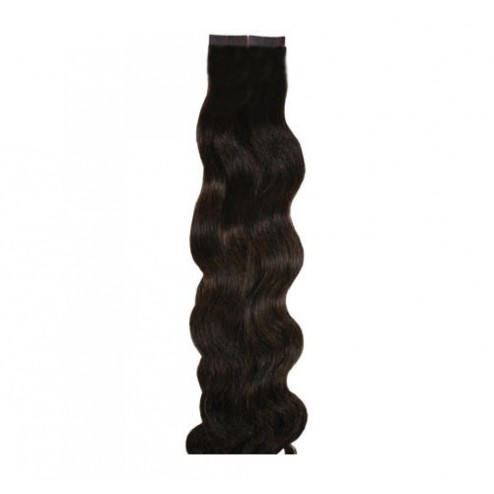 Aqua Hair Extensions Seamless Tape Body Wave Long