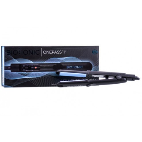 Bio Ionic One Pass Black Straightening Iron 1 Inch