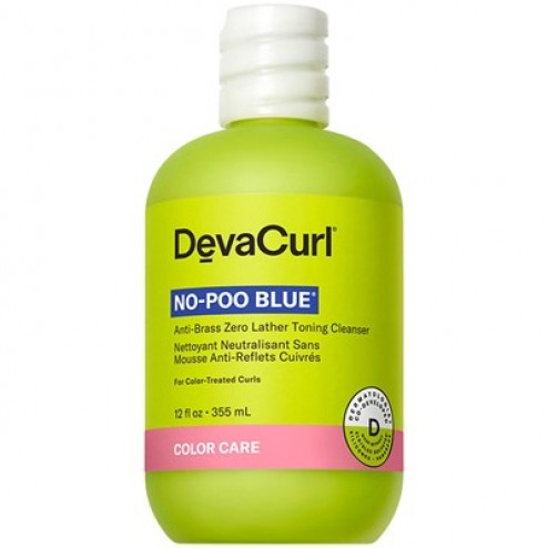 Deva Curl No-Poo Blue Anti-Brass Zero Lather Toning Cleanser 12 Oz