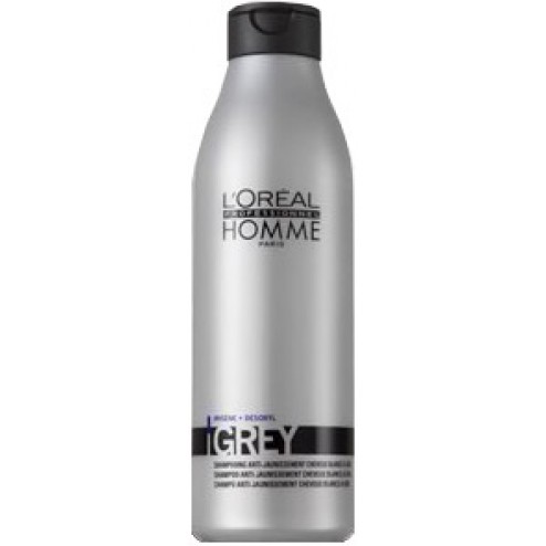 Loreal Homme Grey Anti-Yellowing Shampoo for Grey and White Hair  8.45 oz