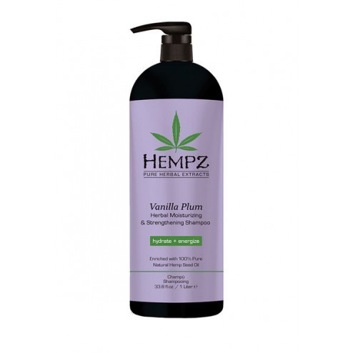 Hempz Vanilla Plum Herbal Moisturizing & Strengthening Shampoo 9 Oz
