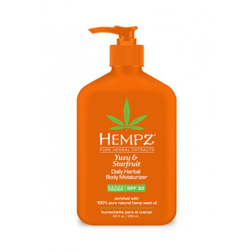 Hempz Yuzu & Starfruit Daily Herbal Body Moisturizer with SPF 30 8.5 Oz