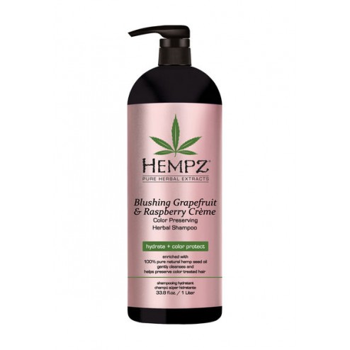 Hempz Blushing Grapefruit & Raspberry Crème Color-Preserving Shampoo 33.8 Oz