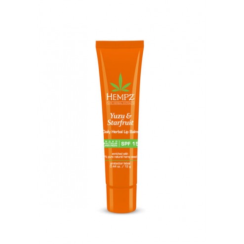 Hempz Yuzu & Starfruit Daily Herbal Lip Balm with SPF 15