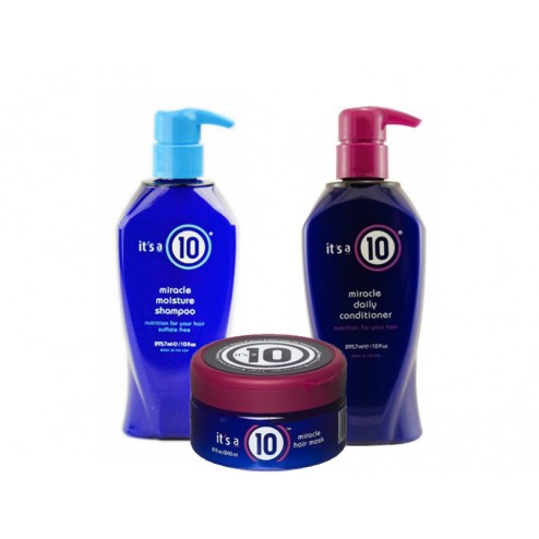 Its a 10 Miracle Moisture Shampoo 10 Oz, Daily Conditioner Oz And Hair Mask 8 Oz