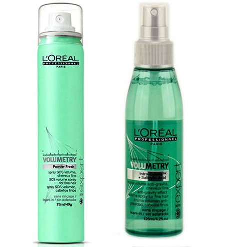 Loreal Volumetry Anti-Gravity Effect Volume Spray 4.2 Oz And Powder Fresh SOS Refreshing Spray 1.75 Oz