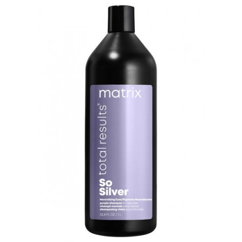 Matrix Total Results So Silver Color Depositing Purple Shampoo for Blonde and Silver Hair 33.8 Oz