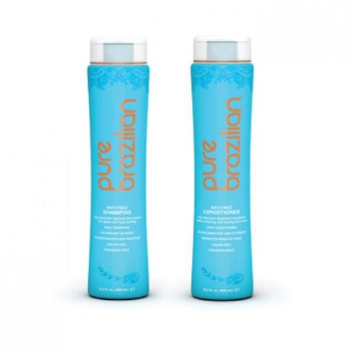 Pure Brazilian Anti-Frizz Shampo & Conditioner 13.5 oz Duo