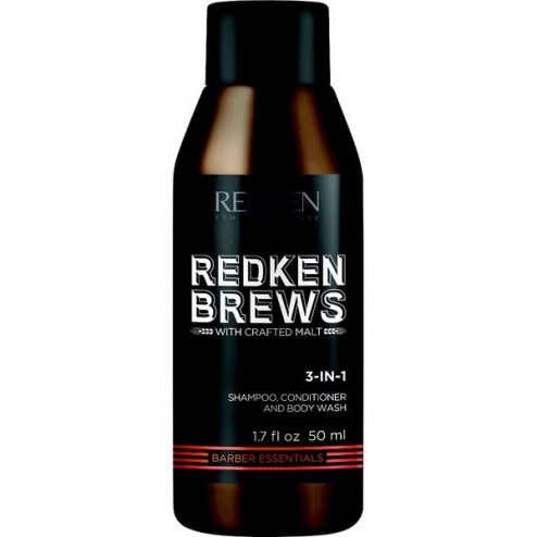Redken Brews 3-in-1 Shampoo, Conditioner & Body Wash 1 Oz