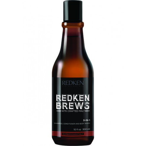 Redken Brews 3-in-1 Shampoo, Conditioner & Body Wash 10 Oz