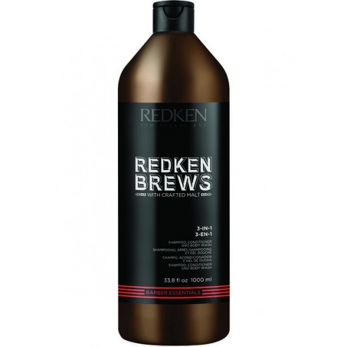 Redken Brews 3-in-1 Shampoo, Conditioner & Body Wash 33.8 Oz