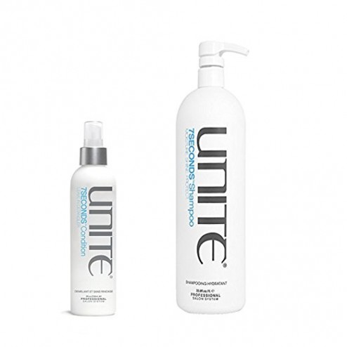 Unite 7SECONDS Shampoo 33.8 Oz and Condition Leave-In Detangler 8 Oz