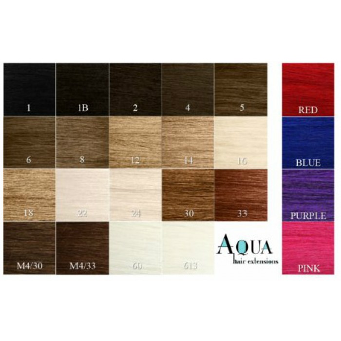 Aqua Hair Extensions Keratin Fusion Straight Long