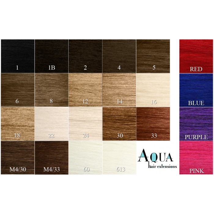 Aqua Hair Extensions Cylinder Straight Long 20 Inch