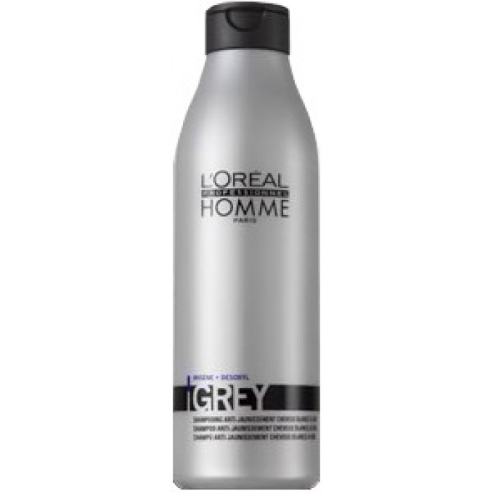 Loreal Homme Grey AntiYellowing Shampoo for Grey/White Hair 25.4 oz