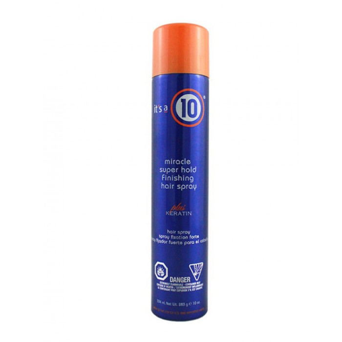 Its a 10 Miracle Super Hold Hair Spray plus Keratin 10 Oz