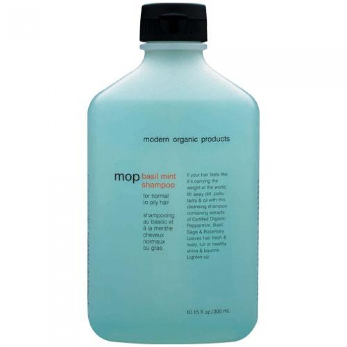 Mop Basil Mint Shampoo 10 oz for normal to oily hair pH 5.4