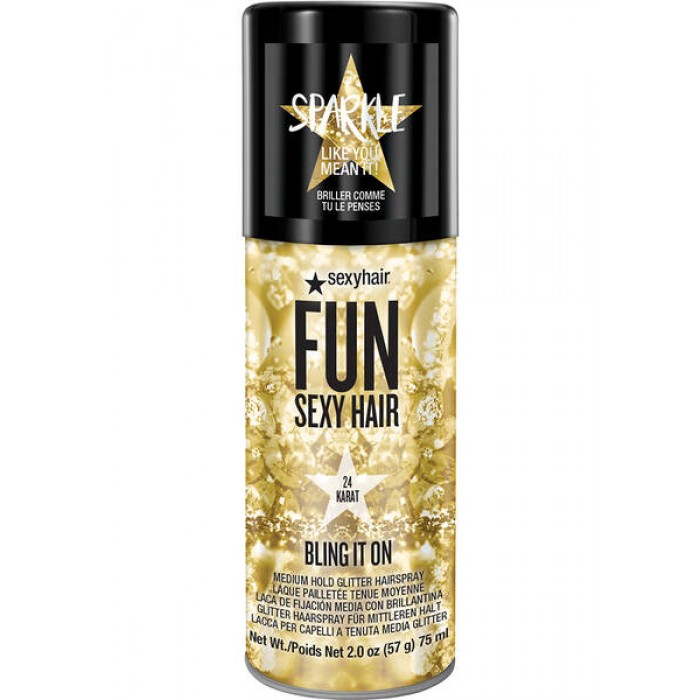 Sexy Hair Bling It On 24 Karat Glitter Hair Spray 2 Oz
