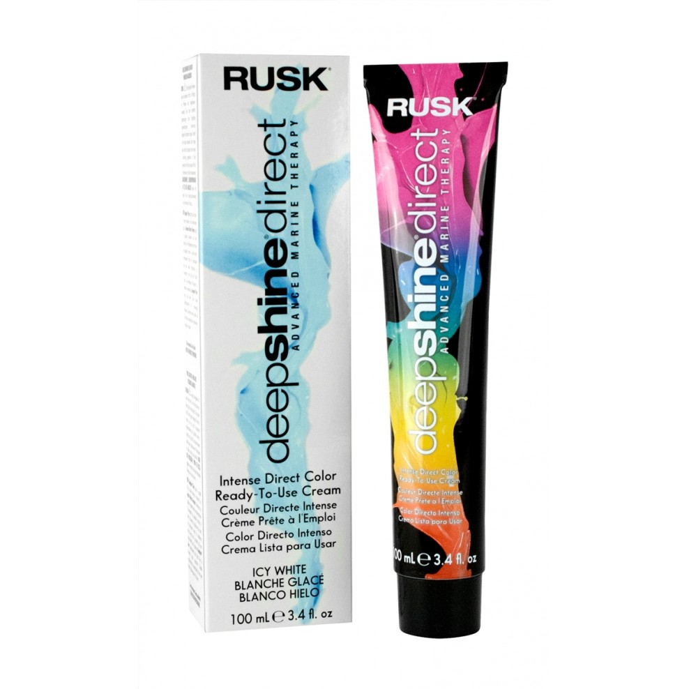 Rusk Deepshine Direct Hair Color Icy White Ammonia free.