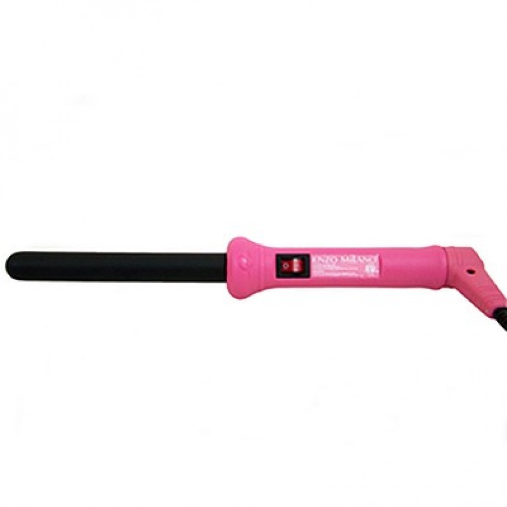 Enzo Milano Round Classic Clipless Curling Iron Pink 19mm