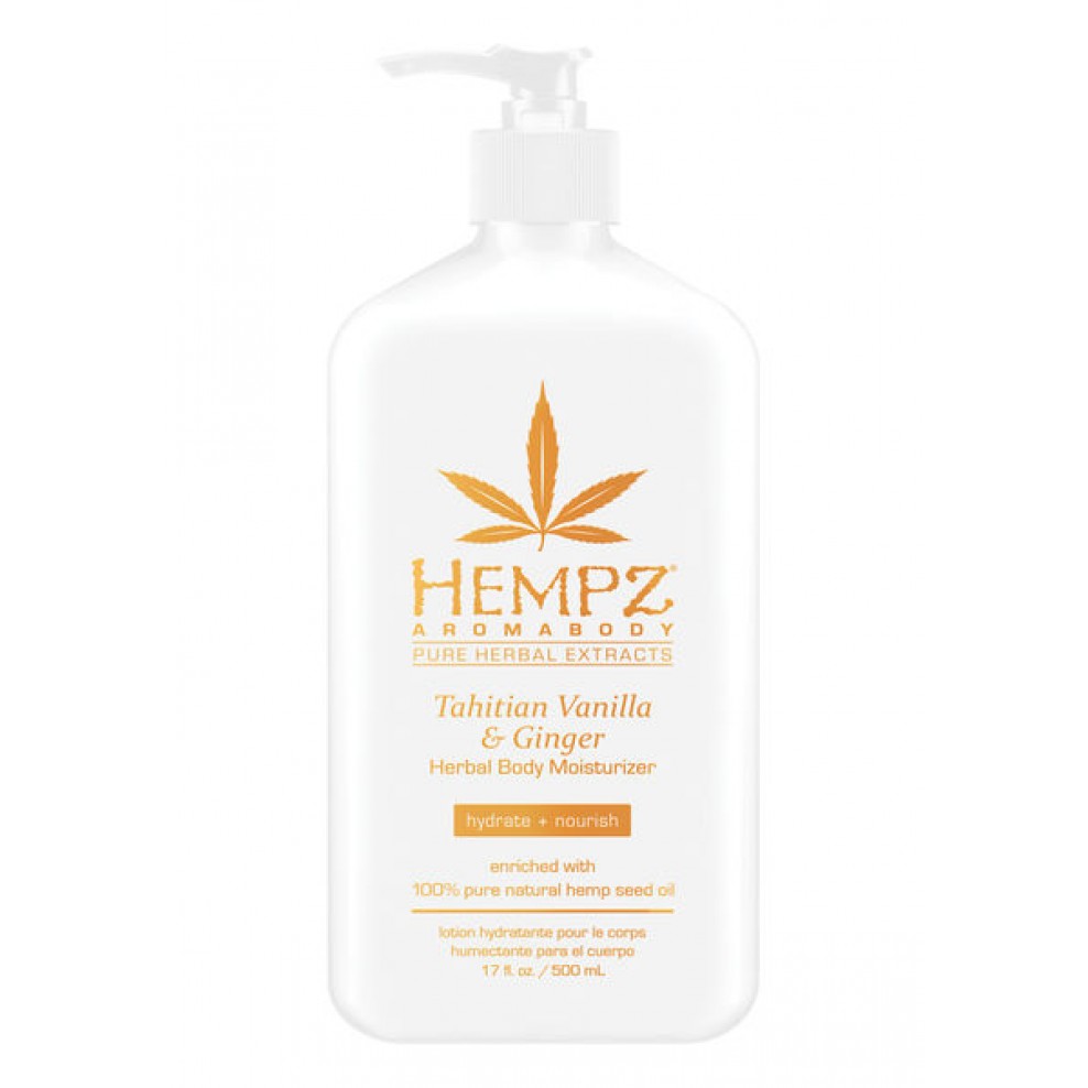 Hempz Tahitian Vanilla & Ginger Aromabody Herbal Body Moisturizer 17 Oz