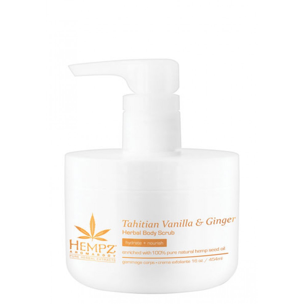 Hempz Tahitian Vanilla & Ginger Aromabody Herbal Body Scrub 16 Oz