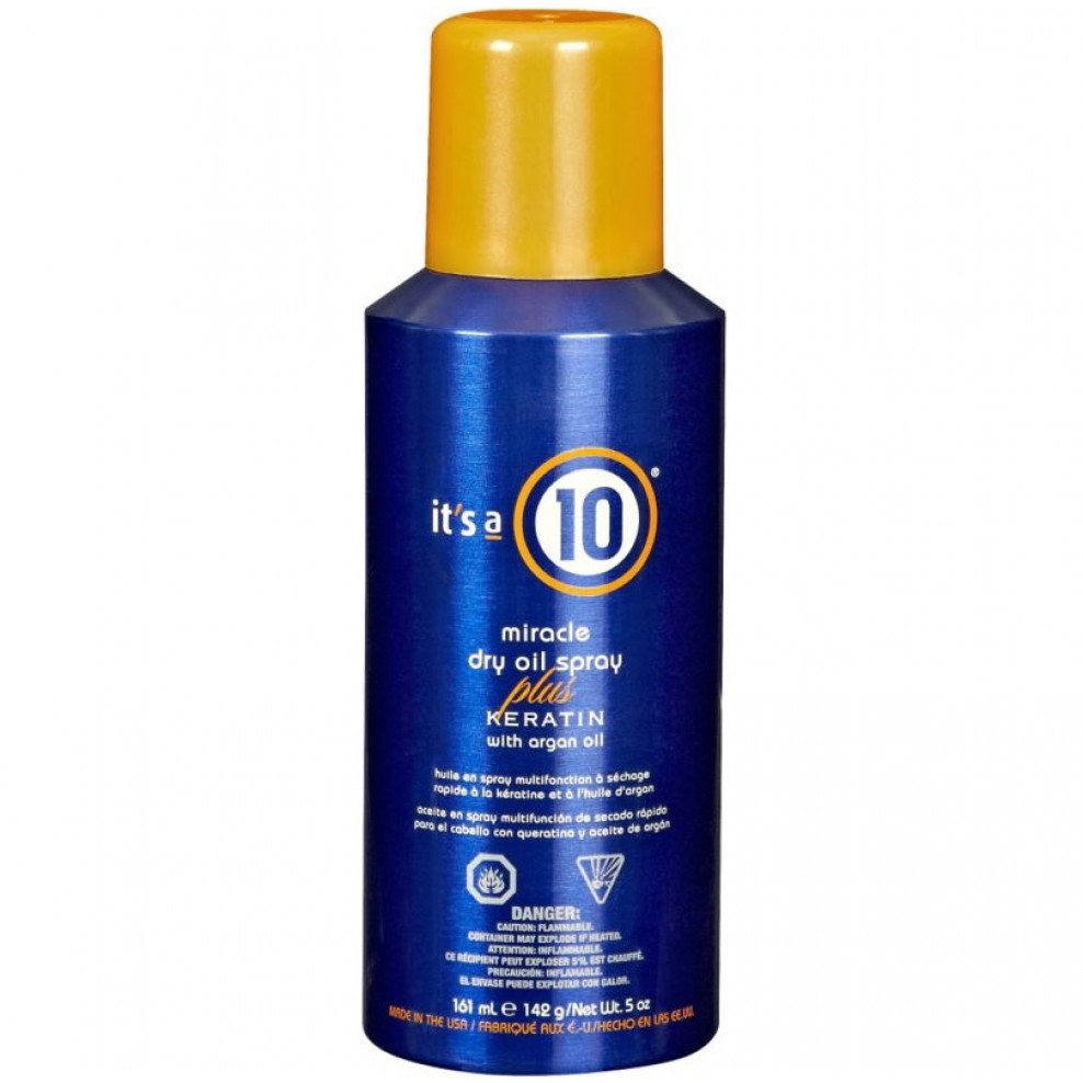 Its a 10 Miracle Dry Oil Spray plus Keratin