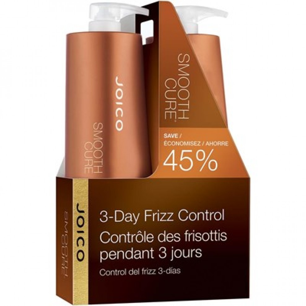 Joico Smooth Cure Conditioner – 1 Liter, Für Lockiges & Widerspenstiges Haar, Fettfrei