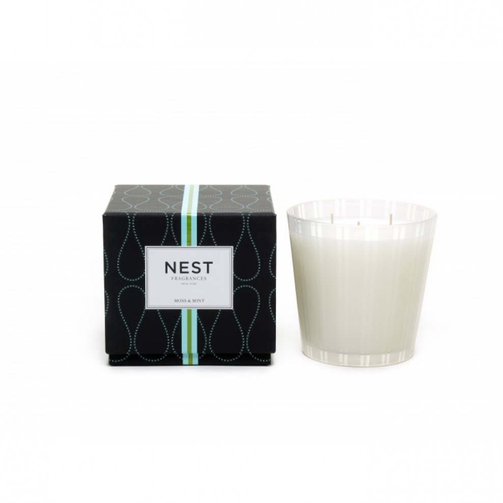 Nest Moss & Mint 3Wick Candle