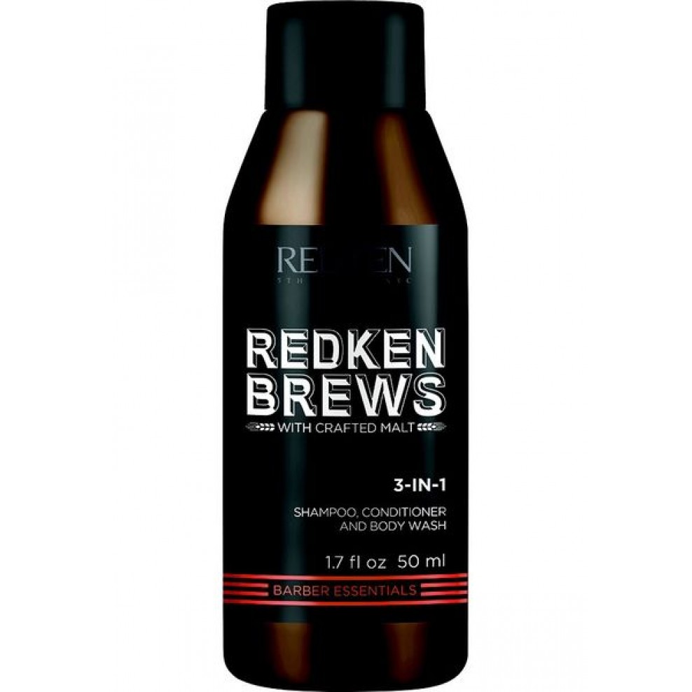 Redken Brews 3in1 Shampoo, Conditioner & Body Wash 1 Oz