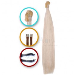 Aqua Hair Extensions Keratin Fusion Straight