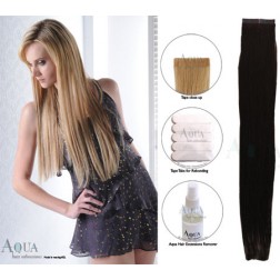 Aqua Hair Extensions Seamless Tape Straight 