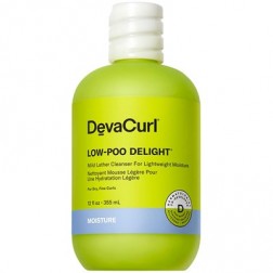 Deva Curl Low-Poo Delight Mild Lather Cleanser For Lightweight Moisture 12 Oz