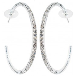 Zirconmania Hoop Crystal Earrings
