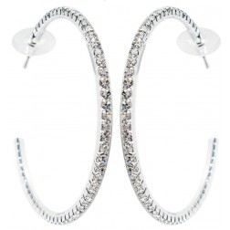 Zirconmania Hoop Crystal Earrings