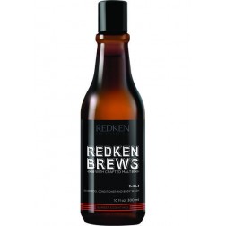 Redken Brews 3-in-1 Shampoo, Conditioner & Body Wash 10 Oz