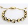 Zirconmania Shamballa Skull Braided Bracelet in Gold