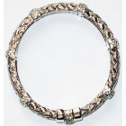 Zirconmania Textured Alloy Bracelet - Rhodium