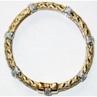 Zirconmania Textured Alloy Bracelet - Gold