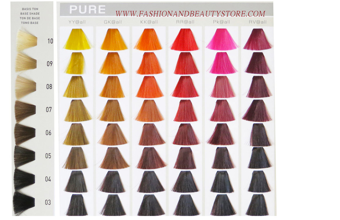 Goldwell Elumen Color Chart